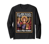 Saint Michael Archangel Catholic Devotional Prayer Long Sleeve T-Shirt