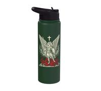 Saint Michael Archangel Defeating Satan Stainless Steel Insulated Water Bottle
