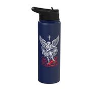 Saint Michael Archangel Defeating Satan Stainless Steel Insulated Water Bottle