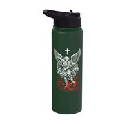 Saint Michael Archangel Defeating Satan Stainless Steel Insulated Water Bottle