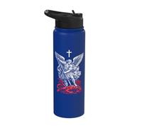 Saint Michael Archangel Defeating Satan Stainless Steel Insulated Water Bottle