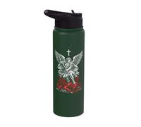 Saint Michael Archangel Defeating Satan Stainless Steel Insulated Water Bottle