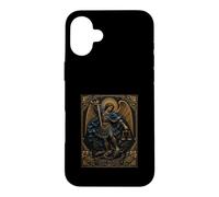 Saint Michael Archangel Of Justice Medieval Sacred Icon Case for iPhone 16 Plus