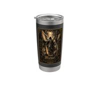 Saint Michael Archangel Ornate Gothic Devotional Art Faith Stainless Steel Insulated Tumbler