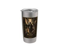 Saint Michael Archangel Ornate Gothic Devotional Art Faith Stainless Steel Insulated Tumbler