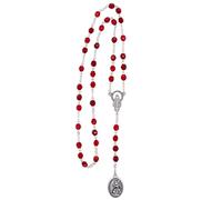 Saint Michael Chaplet Gift Set | Includes Chaplet, Hard Plastic Case, and Instruction Prayer Card | Catholic Devotional Prayer, Standard, Glass, No Gemstone