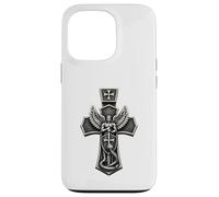 Saint Michael Crushing Serpent Cross Christian Case for iPhone 13 Pro