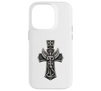 Saint Michael Crushing Serpent Cross Christian Case for iPhone 14 Pro