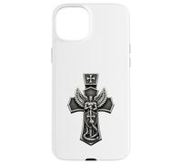 Saint Michael Crushing Serpent Cross Christian Case for iPhone 15 Plus