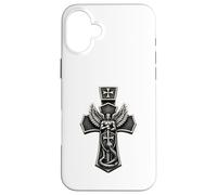 Saint Michael Crushing Serpent Cross Christian Case for iPhone 16 Plus