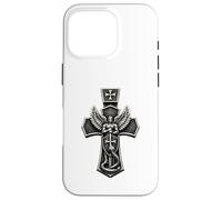 Saint Michael Crushing Serpent Cross Christian Case for iPhone 16 Pro