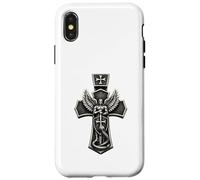 Saint Michael Crushing Serpent Cross Christian Case for iPhone X/XS