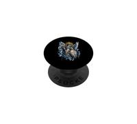 Saint Michael Defend Us Angel Sword Blue Sacred Icon Art PopSockets Adhesive PopGrip