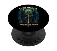 Saint Michael Defend Us In Battle - Archangel Prayer PopSockets Adhesive PopGrip