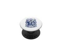 Saint Michael Defend Us In Battle Blue Sacred Icon Art Faith PopSockets Adhesive PopGrip