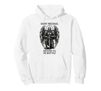 Saint Michael Defend Us in Battle - Catholic Prayer Pullover Hoodie