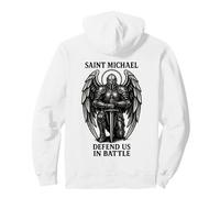 Saint Michael Defend Us In Battle - Catholic Prayer Pullover Hoodie
