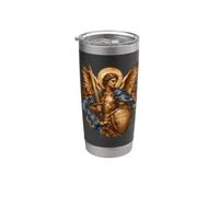 Saint Michael Defend Us in Battle Catholic Warrior Icon Stainless Steel Insulated Tumbler