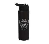 Saint Michael Defend Us in Battle Faith Catholic Christian Stainless Steel Insulated Water Bottle