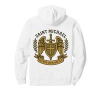 Saint Michael Defend Us In Battle Prayer - Serviam Pullover Hoodie