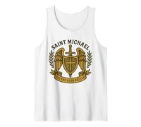 Saint Michael Defend Us in Battle Prayer - Serviam Tank Top