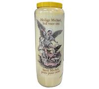 Saint Michael Novena Prayer Candle 18 x 7 cm 100% Vegetable Combustion 9 days - 216 hours
