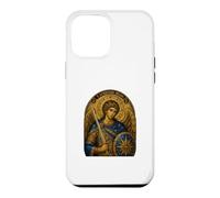 Saint Michael the Archangel Blue Byzantine Icon Art Design Case for iPhone 12 Pro Max