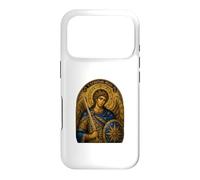 Saint Michael the Archangel Blue Byzantine Icon Art Design Case for iPhone 17 Pro