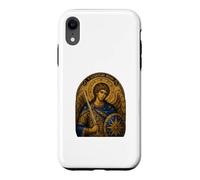 Saint Michael the Archangel Blue Byzantine Icon Art Design Case for iPhone XR