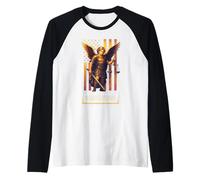 Saint Michael The Archangel Catholic Raglan Baseball Tee