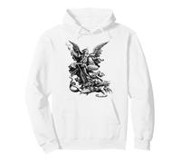 Saint Michael the Archangel Defeating Satan Christian Pullover Hoodie