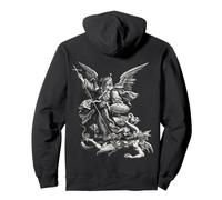 Saint Michael the Archangel Defeating Satan Christian Pullover Hoodie