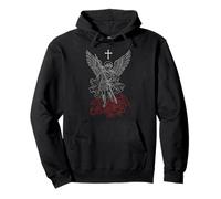 Saint Michael the Archangel Defeating Satan Christian Pullover Hoodie