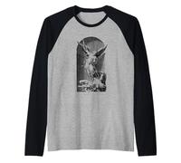 Saint Michael The Archangel Defeating Satan Christian Raglan Baseball Tee