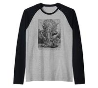 Saint Michael The Archangel Defeating Satan Christian Raglan Baseball Tee