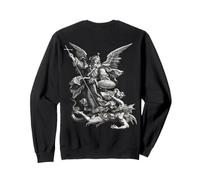 Saint Michael the Archangel Defeating Satan Christian Sweatshirt