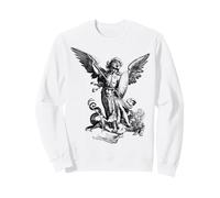 Saint Michael the Archangel Defeating Satan Christian Sweatshirt