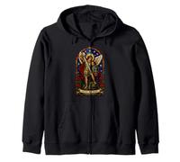 Saint Michael the Archangel Defend Us Gothic Icon Design Zip Hoodie
