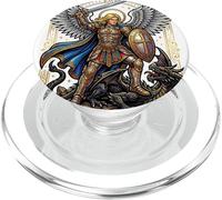 Saint Michael the Archangel Defend Us in Battle Catholic St PopSockets PopGrip for MagSafe