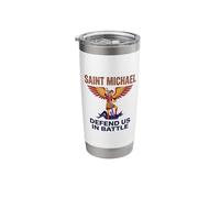 Saint Michael the Archangel Defend Us Modern Catholic St Stainless Steel Insulated Tumbler