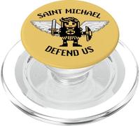 Saint Michael the Archangel Defend Us Pixel Catholic St PopSockets PopGrip for MagSafe