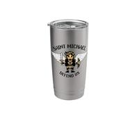 Saint Michael the Archangel Defend Us Pixel Catholic St Stainless Steel Insulated Tumbler
