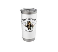 Saint Michael the Archangel Defend Us Pixel Catholic St Stainless Steel Insulated Tumbler