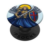 Saint Michael the Archangel is My Wingman Catholic Art St PopSockets Adhesive PopGrip