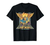 Saint Michael The Archangel Warrior Design T-Shirt