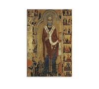 Saint Nicholas with Scenes from His Life by Orthodox Icons Canvas Poster Wall Art for Bedroom Livingroom Decoration Birthday Gift Unframe:12x18inch(30x45cm)