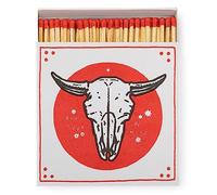 Saint No Skull, Luxury Long Matches, Giant Square Art Matchbox, Red Tipped Coloured Large Matchsticks, Fireside Candles Housewarming Gift