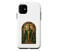 Saint Patrick Shamrock Bishop Sacred Irish Icon Art Faith Case for iPhone 11