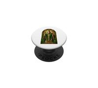 Saint Patrick Shamrock Bishop Sacred Irish Icon Art Faith PopSockets Adhesive PopGrip