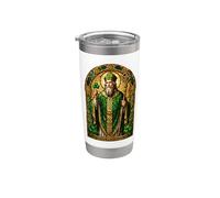 Saint Patrick Shamrock Bishop Sacred Irish Icon Art Faith Stainless Steel Insulated Tumbler
